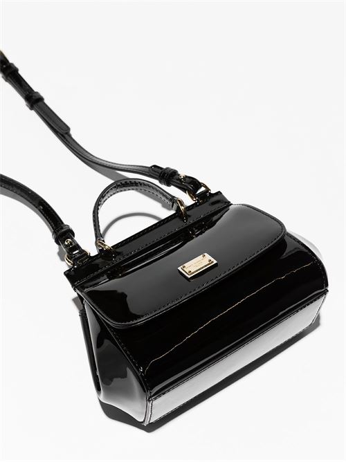 Borsa bambina in vernice nera mini sicily Dolce & Gabbana Kids | EB0003A106780999
